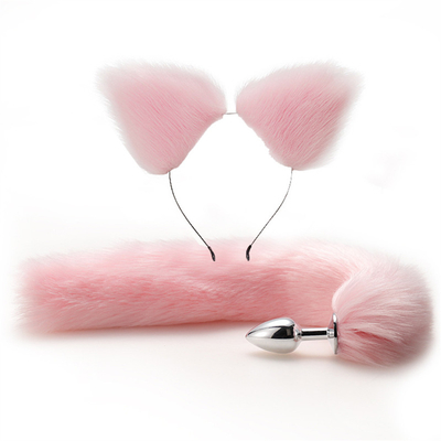 New Style Fox Tail Anal Plug đồ chơi, Anal Butt Plug, Tail Anal Plug cho phụ nữ Fancy Cat Kitty trang phục tai Party tóc đầu