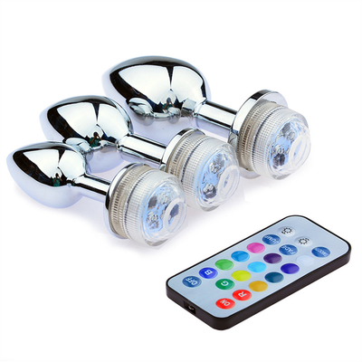 Thay đổi màu sắc hậu môn mở rộng hậu môn Plug với điều khiển từ xa Anal Light Up Plug Anal Plug với đèn LED