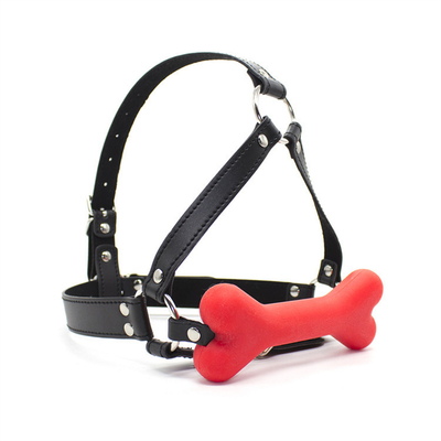 Làn da Kiềm chế nô lệ Cosplay Bondage Hood Đầu dây chuyền miệng Ball Gag