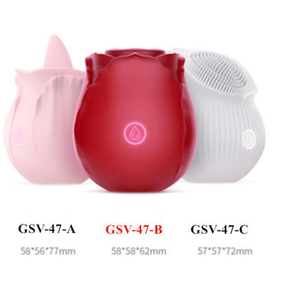 GSV-47 OEM Đồ chơi tình dục có thể sạc lại Máy rung cho nữ Hình dạng hoa hồng nóng bỏng Clit Cucker Đồ chơi
