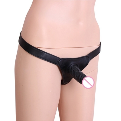Lesbian 4 inch với Sucker Đai dương vật có thể đeo được Y tế PVC PU Đồ chơi tình dục