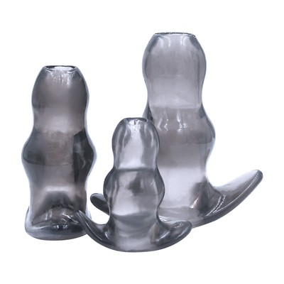 Phích cắm đường hầm đôi Perfect Fit, phích cắm mông rỗng TPE / Silicone để huấn luyện hậu môn