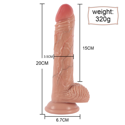 Xoay dương vật kính thiên văn thực tế 8&quot; để kích thích điểm G ở hậu môn