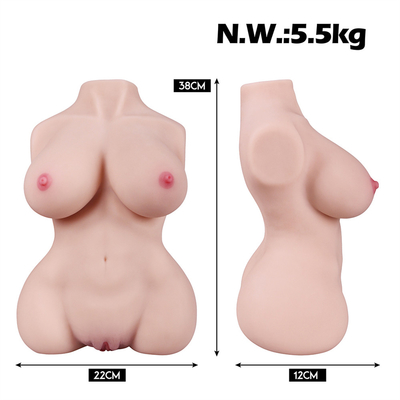 Sống động như thật Mềm Ngực To Thân Búp bê tình dục người lớn Nam Masturbator dành cho nam 3D Kết cấu thực tế Âm đạo có hậu môn ChannelPop