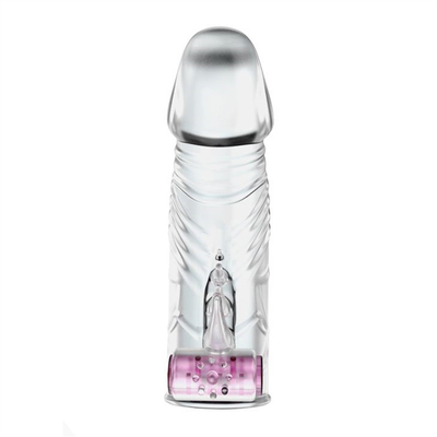 Crystal Vibrating Penis Sleeves Trì hoãn Mở rộng Bao cao su TPE mềm cho nam giới