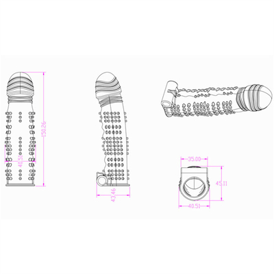Mở rộng tay áo dương vật châu Âu cho đồ chơi tình dục cao su an toàn cho nam
