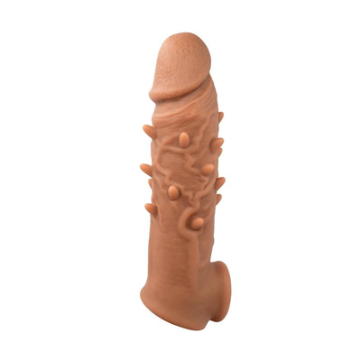 Siêu mềm tăng kích thước dương vật Cock Sleeve Silicone Extender Trì hoãn xuất tinh Bao cao su tay áo