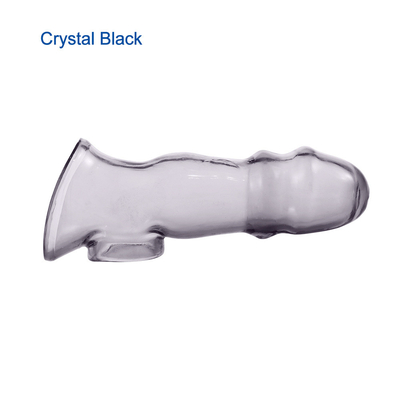 Độ đàn hồi Crystal Clear TPE Soft Penis Sleeve For Men Đồ chơi tình dục mở rộng dương vật