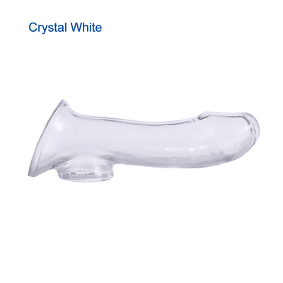 Độ đàn hồi Crystal Clear TPE Soft Penis Sleeve For Men Đồ chơi tình dục mở rộng dương vật