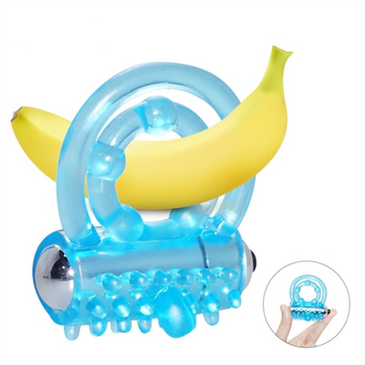 Vibration Double Locking Massage Ring Đàn ông Massage Ring Người lớn