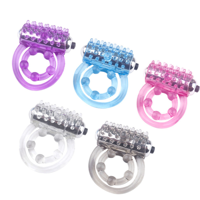 Vibration Double Locking Massage Ring Đàn ông Massage Ring Người lớn