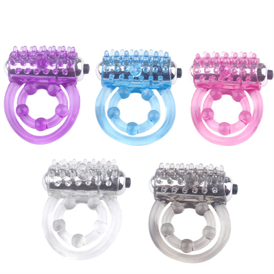 Vibration Double Locking Massage Ring Đàn ông Massage Ring Người lớn