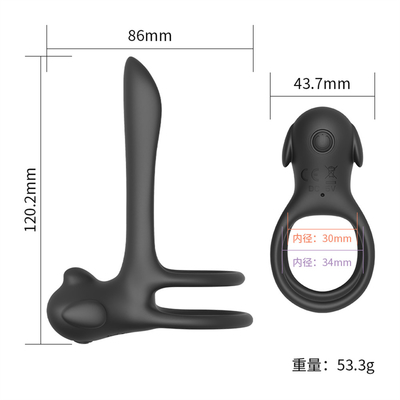Vòng dương vật hình tam giác silicone với đuôi trêu chọc / Vòng dương vật kéo dài để kích thích dương vật