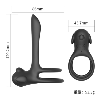 Vòng dương vật hình tam giác silicone với đuôi trêu chọc / Vòng dương vật kéo dài để kích thích dương vật