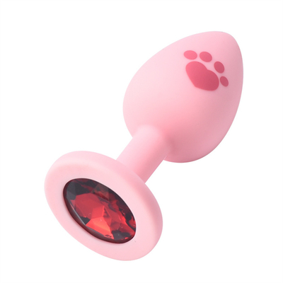 Đồ chơi tình dục người lớn Silicone y tế Hậu môn Cắm mông bằng đá quý bằng nhựa đầy màu sắc