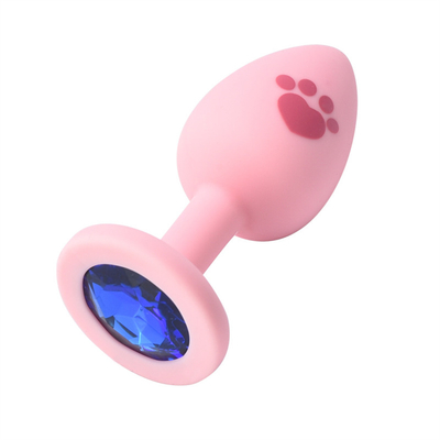 Đồ chơi tình dục người lớn Silicone y tế Hậu môn Cắm mông bằng đá quý bằng nhựa đầy màu sắc