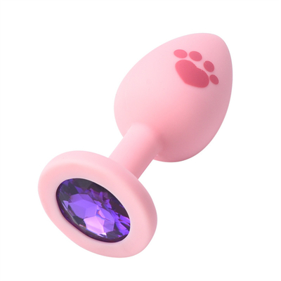 Đồ chơi tình dục người lớn Silicone y tế Hậu môn Cắm mông bằng đá quý bằng nhựa đầy màu sắc
