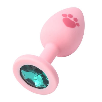 Đồ chơi tình dục người lớn Silicone y tế Hậu môn Cắm mông bằng đá quý bằng nhựa đầy màu sắc