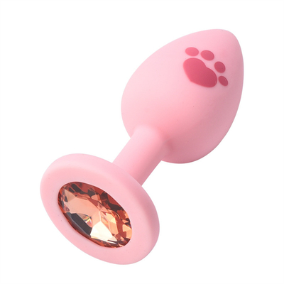 Đồ chơi tình dục người lớn Silicone y tế Hậu môn Cắm mông bằng đá quý bằng nhựa đầy màu sắc