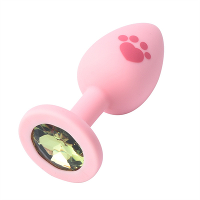 Đồ chơi tình dục người lớn Silicone y tế Hậu môn Cắm mông bằng đá quý bằng nhựa đầy màu sắc