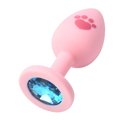 Đồ chơi tình dục người lớn Silicone y tế Hậu môn Cắm mông bằng đá quý bằng nhựa đầy màu sắc