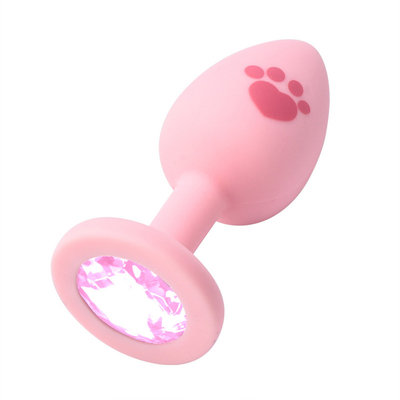 Đồ chơi tình dục người lớn Silicone y tế Hậu môn Cắm mông bằng đá quý bằng nhựa đầy màu sắc