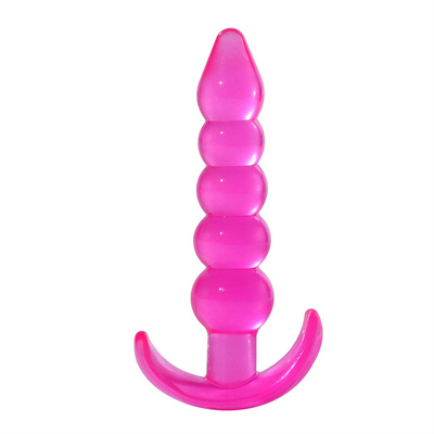 Bumpy Delight Anal Plug Màu tím linh hoạt không thấm nước cao su TPE Mông cắm với các hạt hậu môn tăng dần mịn