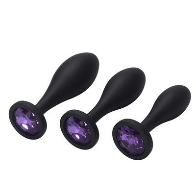 Thả Vận Chuyển Silicone Hậu Môn Đồ Chơi Thiết Kế Giọt Nước Đen Máy Mát Xa Hậu Môn Mông Cắm Hậu Môn Cắm Bộ