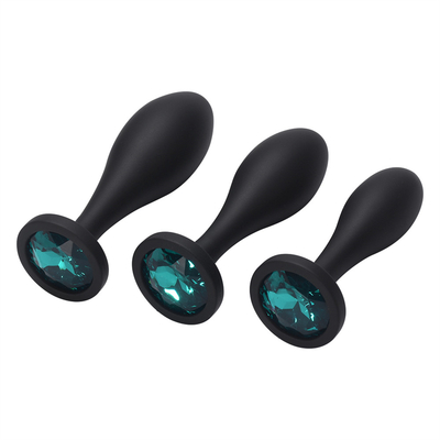 Thả Vận Chuyển Silicone Hậu Môn Đồ Chơi Thiết Kế Giọt Nước Đen Máy Mát Xa Hậu Môn Mông Cắm Hậu Môn Cắm Bộ