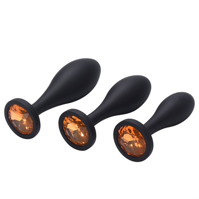 Thả Vận Chuyển Silicone Hậu Môn Đồ Chơi Thiết Kế Giọt Nước Đen Máy Mát Xa Hậu Môn Mông Cắm Hậu Môn Cắm Bộ