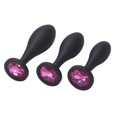 Thả Vận Chuyển Silicone Hậu Môn Đồ Chơi Thiết Kế Giọt Nước Đen Máy Mát Xa Hậu Môn Mông Cắm Hậu Môn Cắm Bộ