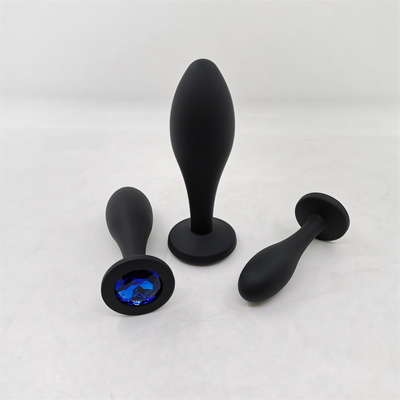 Thả Vận Chuyển Silicone Hậu Môn Đồ Chơi Thiết Kế Giọt Nước Đen Máy Mát Xa Hậu Môn Mông Cắm Hậu Môn Cắm Bộ