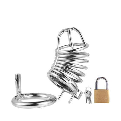 Kim loại Chastity dương vật cock cage đàn ông nô lệ dương vật khóa chastity thời gian trì hoãn cage thiết bị cho nam giới
