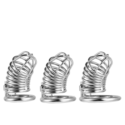 Kim loại Chastity dương vật cock cage đàn ông nô lệ dương vật khóa chastity thời gian trì hoãn cage thiết bị cho nam giới