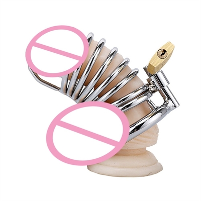 Kim loại Chastity dương vật cock cage đàn ông nô lệ dương vật khóa chastity thời gian trì hoãn cage thiết bị cho nam giới