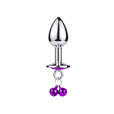 Đồ chơi tình dục hậu môn Plug Butt Stainless Steel Crystal 3pcs Set Metal Anal Plug with Bell