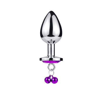 Đồ chơi tình dục hậu môn Plug Butt Stainless Steel Crystal 3pcs Set Metal Anal Plug with Bell