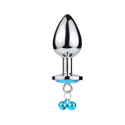 Đồ chơi tình dục hậu môn Plug Butt Stainless Steel Crystal 3pcs Set Metal Anal Plug with Bell