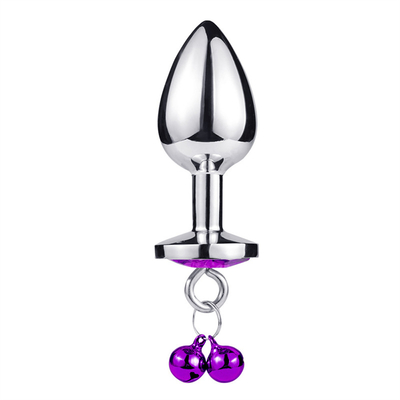 Đồ chơi tình dục hậu môn Plug Butt Stainless Steel Crystal 3pcs Set Metal Anal Plug with Bell