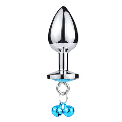 Đồ chơi tình dục hậu môn Plug Butt Stainless Steel Crystal 3pcs Set Metal Anal Plug with Bell