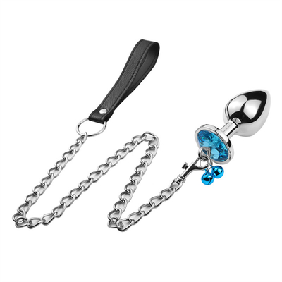 Đồ chơi tình dục hậu môn Plug Butt Stainless Steel Crystal 3pcs Set Metal Anal Plug with Bell