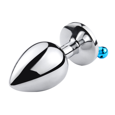 Đồ chơi tình dục hậu môn Plug Butt Stainless Steel Crystal 3pcs Set Metal Anal Plug with Bell