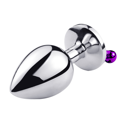 Đồ chơi tình dục hậu môn Plug Butt Stainless Steel Crystal 3pcs Set Metal Anal Plug with Bell