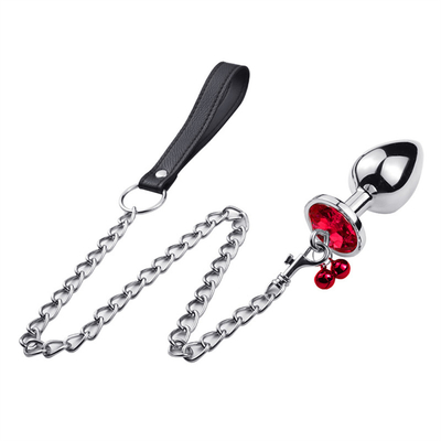 Đồ chơi tình dục hậu môn Plug Butt Stainless Steel Crystal 3pcs Set Metal Anal Plug with Bell