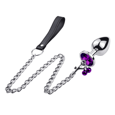 Đồ chơi tình dục hậu môn Plug Butt Stainless Steel Crystal 3pcs Set Metal Anal Plug with Bell