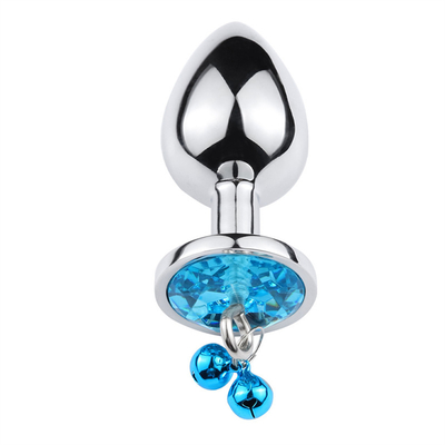 Đồ chơi tình dục hậu môn Plug Butt Stainless Steel Crystal 3pcs Set Metal Anal Plug with Bell