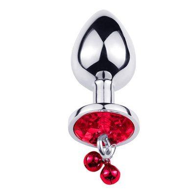 Đồ chơi tình dục hậu môn Plug Butt Stainless Steel Crystal 3pcs Set Metal Anal Plug with Bell