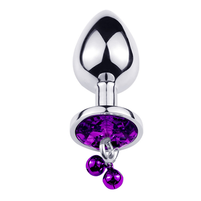 Đồ chơi tình dục hậu môn Plug Butt Stainless Steel Crystal 3pcs Set Metal Anal Plug with Bell