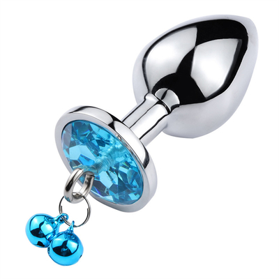 Đồ chơi tình dục hậu môn Plug Butt Stainless Steel Crystal 3pcs Set Metal Anal Plug with Bell