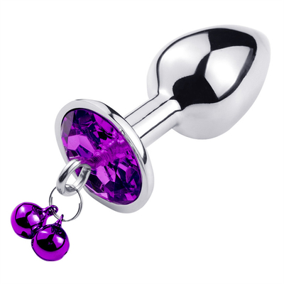 Đồ chơi tình dục hậu môn Plug Butt Stainless Steel Crystal 3pcs Set Metal Anal Plug with Bell